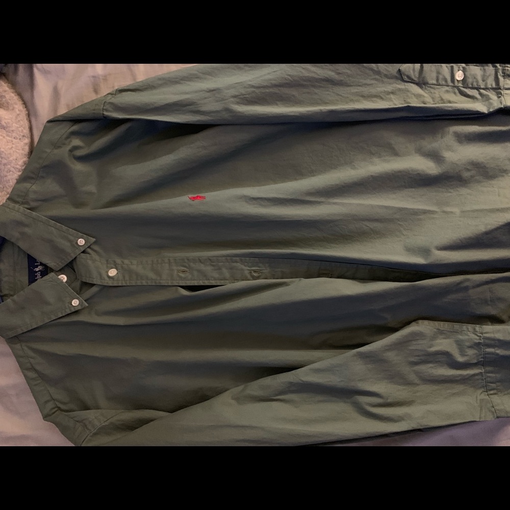 Olive green Ralph Lauren button up